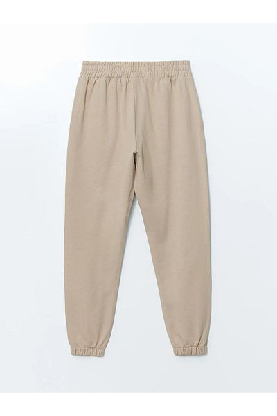 LC Waikiki Γυναικείο αθλητικό παντελόνι LCW ECO Beige με ελαστική μέση
