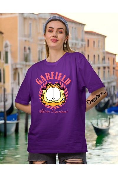 oneagılyazı Leptir Sa deznom Štampano Ženski Oversize kroj T-shirt