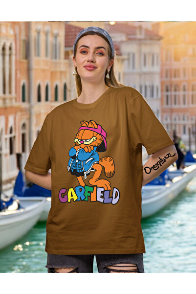 oneagılyazı Garfield Printed Women's Oversize T-Shirt