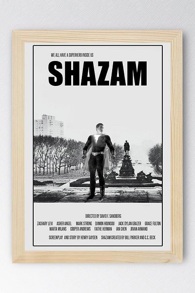 Saturn Shazam Framed Painting - Shazam Fim Poster Painting