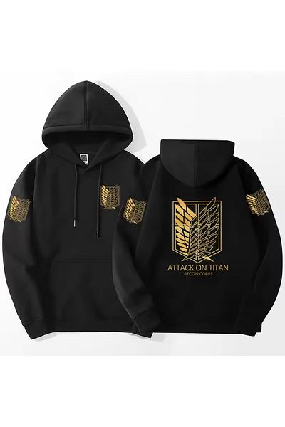 LEIVOR Attack on Titan Printed Hooded Sweatshirt