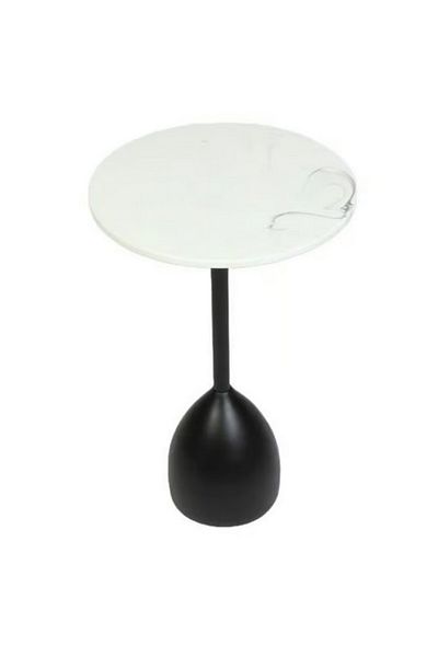 Generic Side table 35x55 cm - black and white