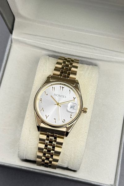 Homies Original Women's Wristwatch Gift Set with Calendar Detail - Box and Bracelet Gift Hm 646353