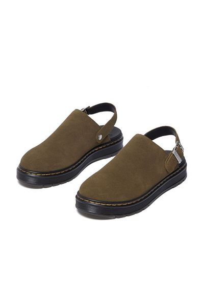 Dr. Martens Brookline Mule Dms Olive Bronx Velúr