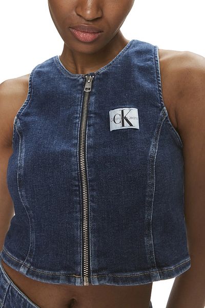 Calvin Klein Modrá dámská košile s logem značky na zip - J20J 222799 -1BJ