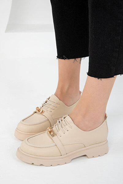 SOHO Bej Kadın Loafer Ayakkabı 20217
