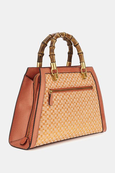 Guess STEPHI BAMBOO SATCHEL – Elegant und Anti-Bambus