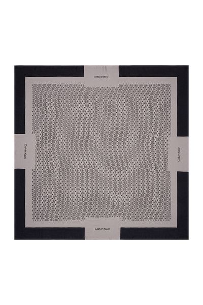 Calvin Klein Dámská černá bavlněná šála - Logo tkané, šála a šátek K60K 612706 -Beh
