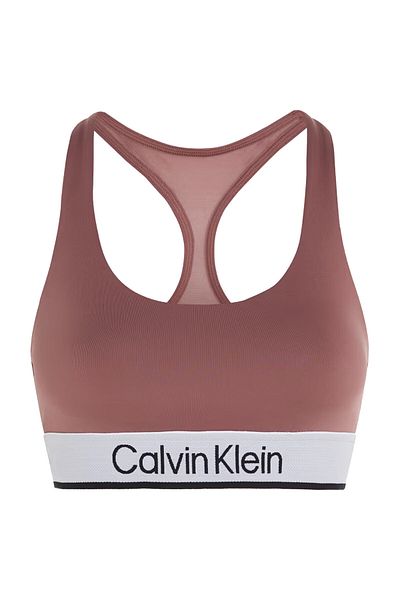 Calvin Klein Damen-Sport-BH mit Markenlogo – bequemer und sportlicher Einsatz mit elastischem Band – Pink