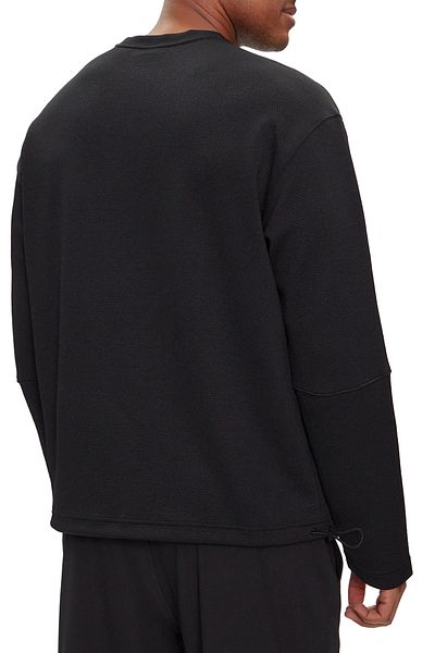 Calvin Klein Μαύρο ανδρικό φούτερ - λαιμόκοψη, τυπική εφαρμογή, έλξη 00GMS4W338BAE-PW