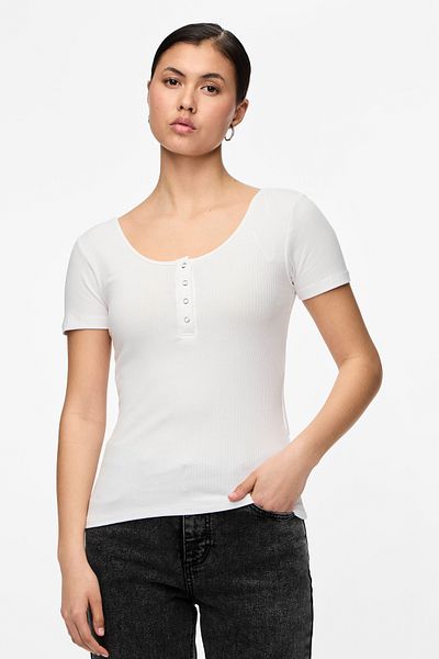 PIECES T-Shirt Damen / Mädchen Hellweiß
