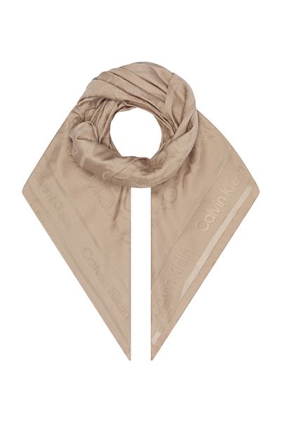 Calvin Klein Modal Blended Logo Shawl - 120X120 cm K60K 612971 Pai