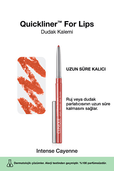 Clinique Quickliner For Lips Dudak Kalemi - Renk: Intense Cayenne 0.3g | Uzun Süre Kalıcı