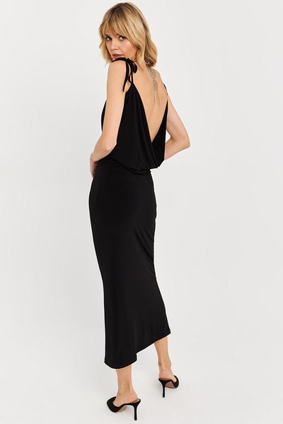 Cool & Sexy Rochie de damă Maxi Degaje neagră HOR0071