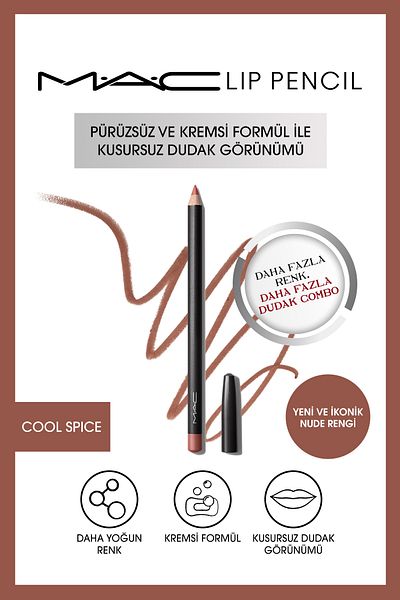 M.A.C Creamy Lasting Lip Liner - Lip Pencil-Cool Spice 1.45Gm