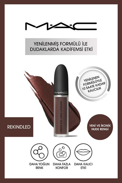 M.A.C Powder Kiss Weightless Powdered Matte Finish Lipstick - Rekindled 5ml