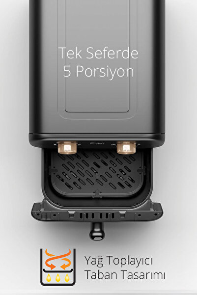 Kiwi Kaf-5559 Air Fryer 9 Lt Yağsız Fritöz 60 Dk Zamanlayıcılı