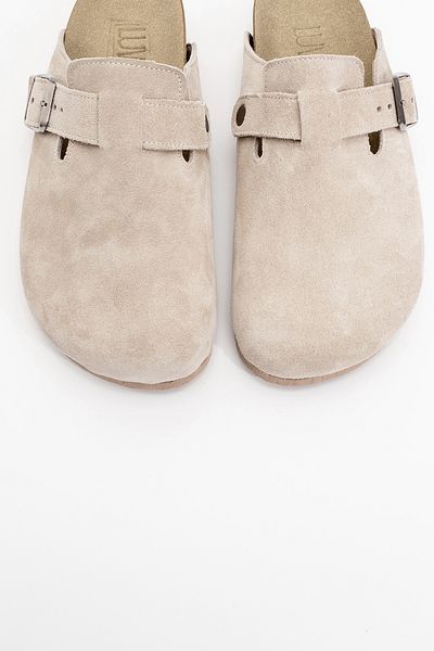 LuviShoes GONS Beige Wildleder-Damenhausschuhe