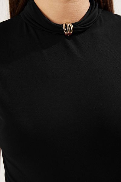Trendyol Collection Flexible Fitted Body - Black Accessory Detailed, Fitted Body Twoss25Bd00000