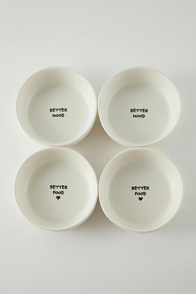 Trendyol Collection Set de farfurii/boluri din ceramică cu inimă din 4 piese 16 cm TPHSS25TBK00005