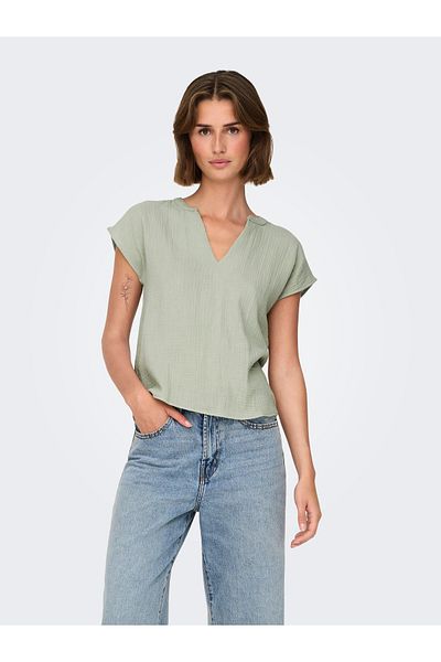JDY JDYTHEIS LIFE S/S TOP WVN DIA
