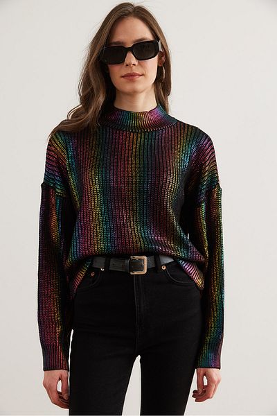 Olalook Colorful Plated Women's Knitwear Sweater - Kzk- 19000963