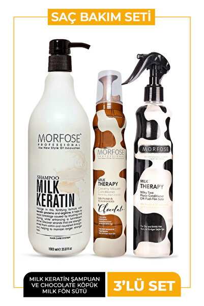 Morfose Milk Therapy Saç Köpüğü Chocolate Mega Saç Bakım Seti
