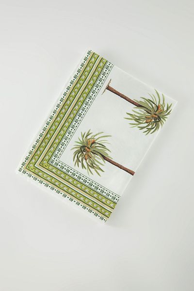 Trendyol Collection Mehrfarbige Tischdecke mit Palmenmuster, 140 x 200 cm, TPHSS25MOR00002