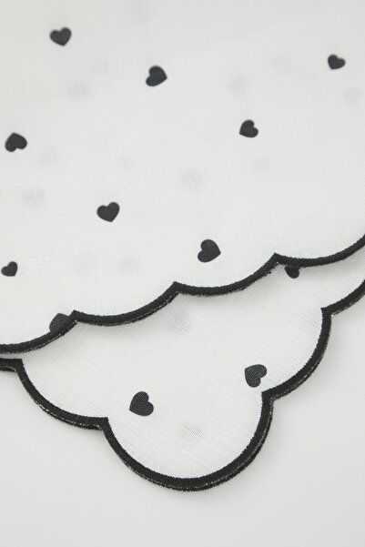 TRENDYOLMİLLA HOME 2-Piece Heart Printed Edge Embroidered American Serving Set 33X50Cm Tphss25Run00013