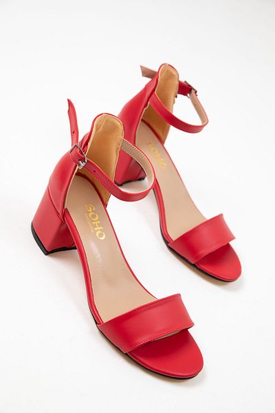 SOHO Rote klassische Damenschuhe mit Absatz 14529