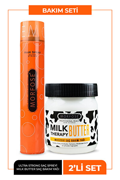 Morfose Milk Therapy Butter + 400 ml Ultra Strong Saç Spreyi