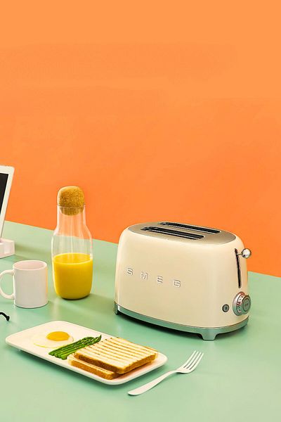 SMEG Pâine de pâine cremă retro stil anii 50 2x1 TSF01CREU
