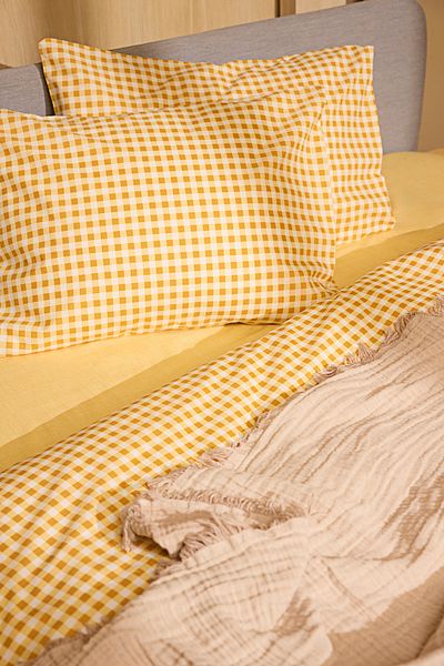 Trendyol Collection Pojedynczy wzór kratki gingham 160x220cm Zestaw, łatwy produkt