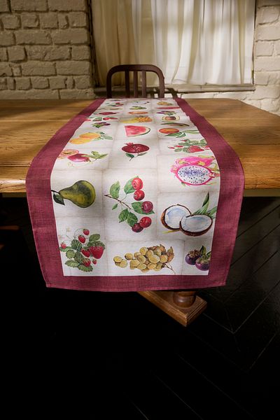 Trendyol Collection Vícebarevný běhoun s ovocným vzorem 40X140Cm Tphss25Run00011