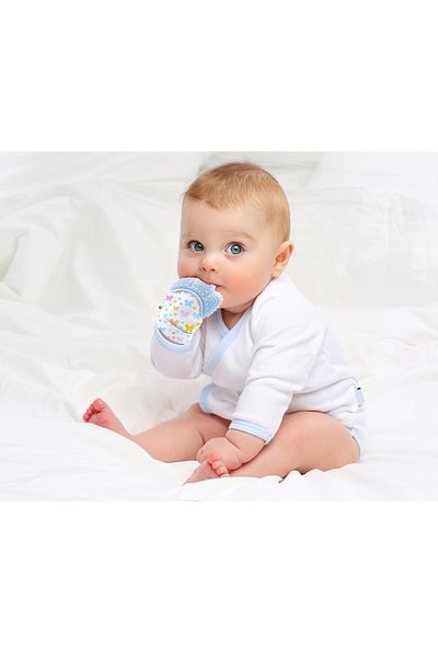Babyjem عضاضة القفازات الزرقاء