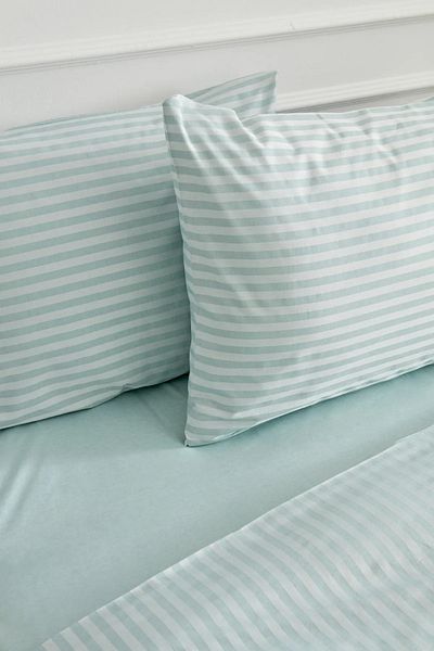 Formeya Einzelbettbezug-Set mit gestreiften elastischen Laken