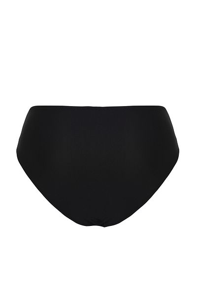 Trendyol Collection Schwarze, drapierte, reguläre Bikini-Unterseite mit hoher Taille TBESS24BA00145