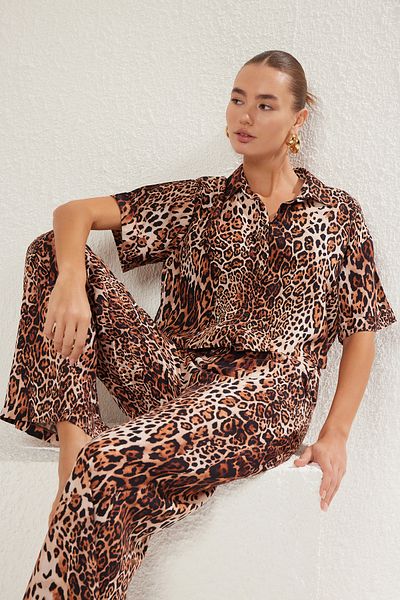 Trendyol Collection 100% viszkózus színes állati szövés
