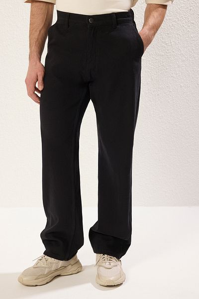 Trendyol Collection Schwarze Baggy-Fit-Hose – TMNSS25PL00021
