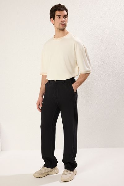 Trendyol Collection Schwarze Baggy-Fit-Hose – TMNSS25PL00021