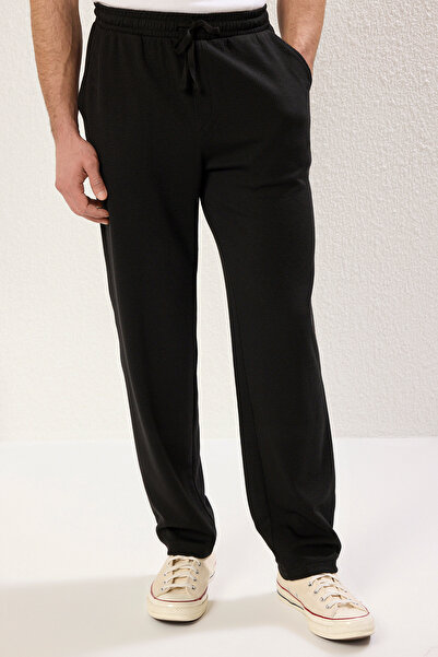 Trendyol Collection Black Camisole Pants with Stretchy Knitted Fabric - Comfortable Fit Tmnss25Pl00005