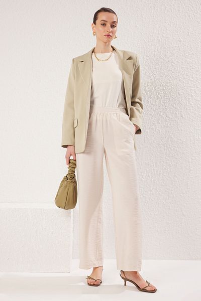 Trendyol Modest Aerobin-Webhose aus Steinleinen TCTSS25TP00004