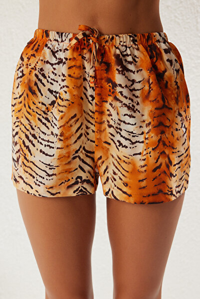 Trendyol Collection Leopard Print Shirt and Shorts Set - Tbess25Au00019