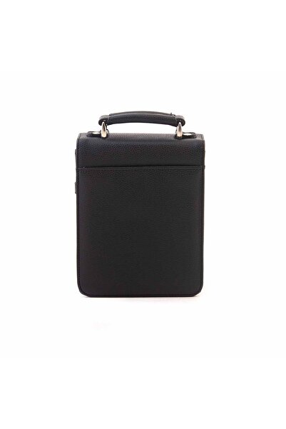 KEMAL TANCA Men's Genuine Leather Black Handbag