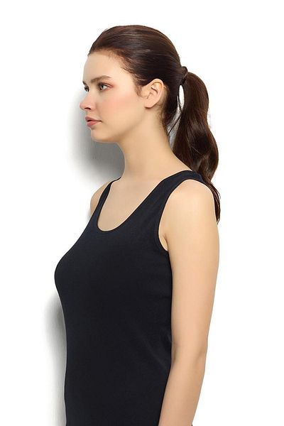 Jiber 584 Women's Rib Fabric Cotton Thick Straps Undershirt