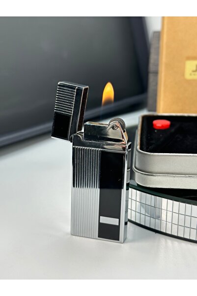 NikaŞ Marka Kişiye Özel İsimli Slim Model Siyah Renk Taşınabilir Gazlı Çakmak
