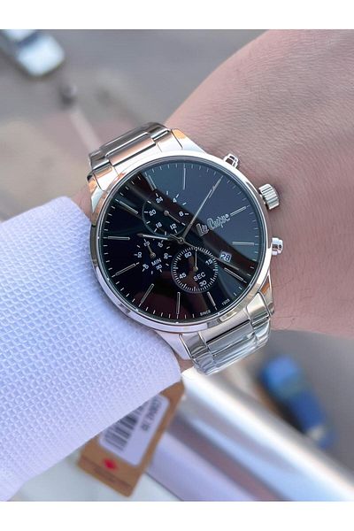 Lee Cooper Men's Wrist Watch - Steel Band, 3 Atm Water Resistant, Custom Design Vs.Blkt.0144