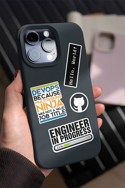 AR Sticker مجموعة ملصقات للكمبيوتر المحمول والكمبيوتر المحمول تحت عنوان البرامج والبرمجيات مكونة من 7 قطع