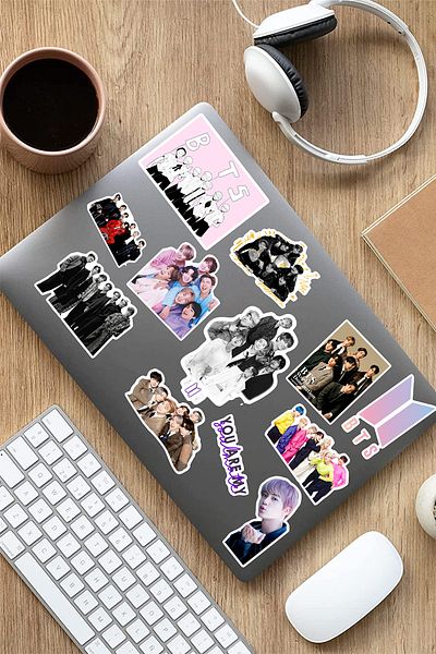 AR Sticker Set de autocolante pentru tabletă pentru laptop K-Pop BTS 4