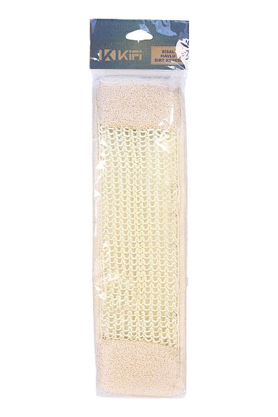 Kifi Natural Sisal Pouch Set Back and Gloves